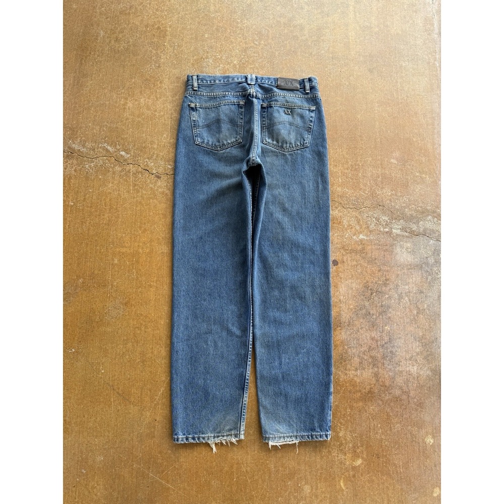 VTG 90s Armani Exchange Straight Leg Relaxed Fit Denim Jeans Y2K 34x32 USA Made